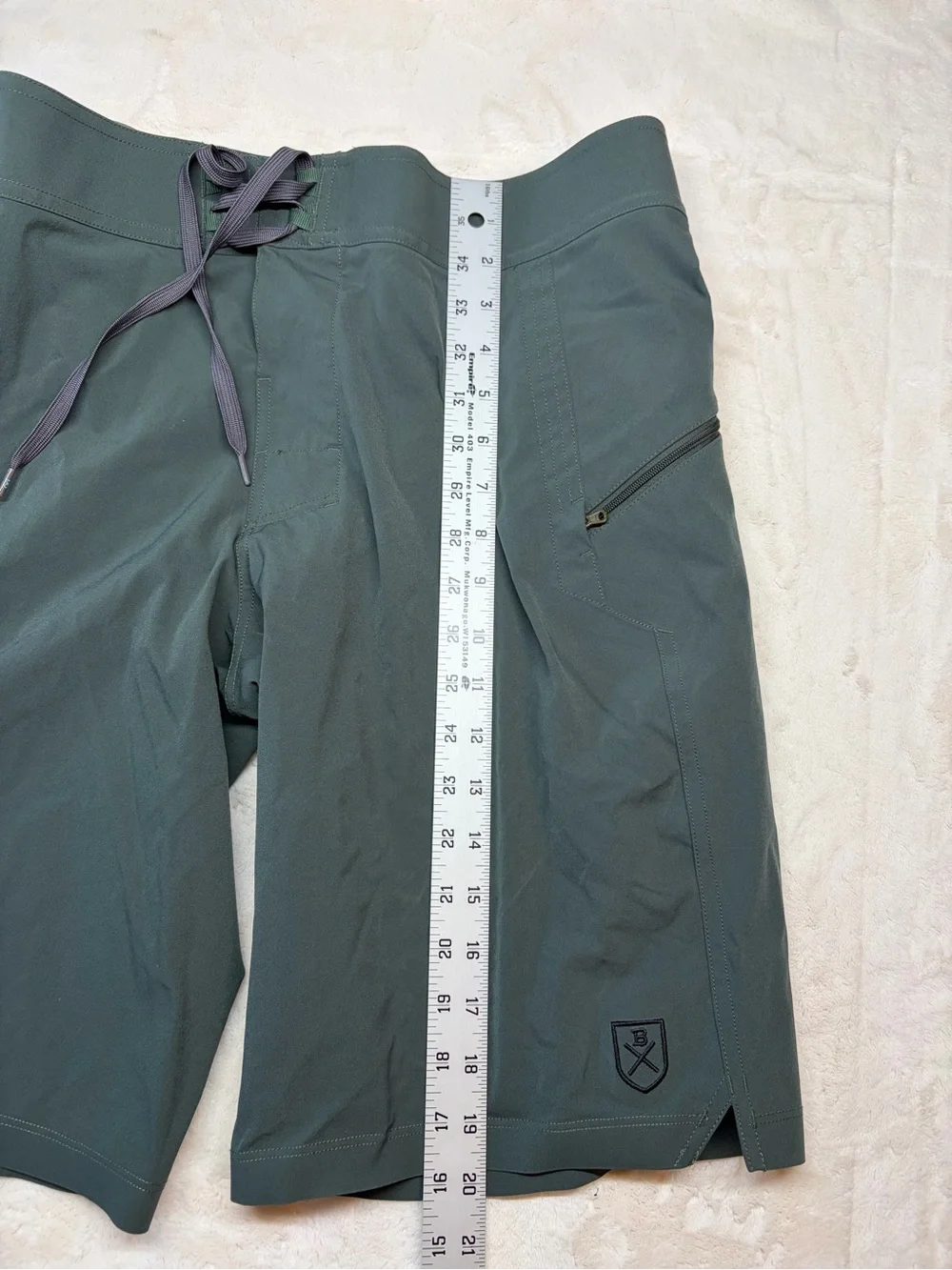 Bluesmiths The Spartan Performance Casual Board Shorts Mens Sz 34 Green